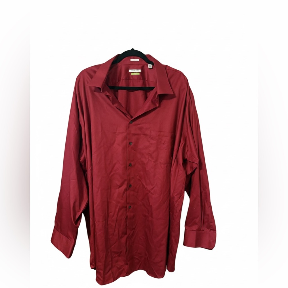 Van Heusen Men's Deep Red Casual Button Down Shirt